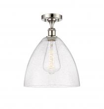 Innovations Lighting 516-1C-PN-GBD-124 - Bristol - 1 Light - 12 inch - Polished Nickel - Semi-Flush Mount