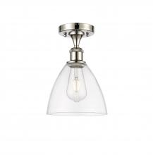 Innovations Lighting 516-1C-PN-GBD-752 - Bristol - 1 Light - 8 inch - Polished Nickel - Semi-Flush Mount