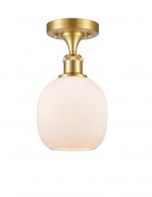 Innovations Lighting 516-1C-SG-G101 - Belfast - 1 Light - 6 inch - Satin Gold - Semi-Flush Mount