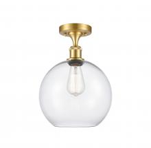 Innovations Lighting 516-1C-SG-G122-10 - Athens - 1 Light - 10 inch - Satin Gold - Semi-Flush Mount