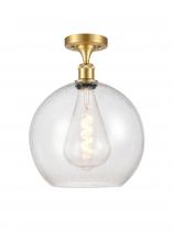 Innovations Lighting 516-1C-SG-G124-12 - Athens - 1 Light - 12 inch - Satin Gold - Semi-Flush Mount