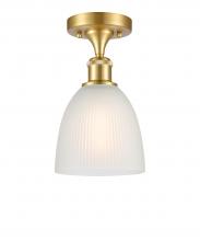 Innovations Lighting 516-1C-SG-G381 - Castile - 1 Light - 6 inch - Satin Gold - Semi-Flush Mount