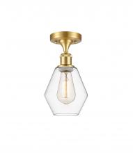 Innovations Lighting 516-1C-SG-G652-6 - Cindyrella - 1 Light - 6 inch - Satin Gold - Semi-Flush Mount