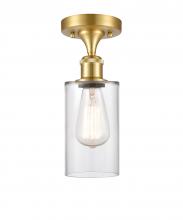 Innovations Lighting 516-1C-SG-G802 - Clymer - 1 Light - 4 inch - Satin Gold - Semi-Flush Mount