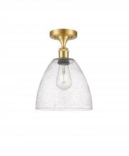 Innovations Lighting 516-1C-SG-GBD-94 - Bristol - 1 Light - 9 inch - Satin Gold - Semi-Flush Mount