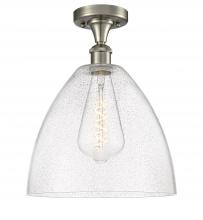 Innovations Lighting 516-1C-SN-GBD-124 - Bristol - 1 Light - 12 inch - Brushed Satin Nickel - Semi-Flush Mount