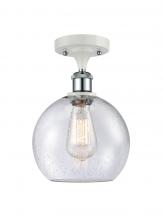Innovations Lighting 516-1C-WPC-G124-8 - Athens - 1 Light - 8 inch - White Polished Chrome - Semi-Flush Mount