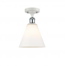 Innovations Lighting 516-1C-WPC-GBC-81 - Berkshire - 1 Light - 8 inch - White Polished Chrome - Semi-Flush Mount