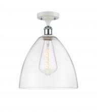 Innovations Lighting 516-1C-WPC-GBD-122 - Bristol - 1 Light - 12 inch - White Polished Chrome - Semi-Flush Mount