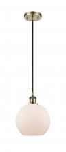 Innovations Lighting 516-1P-AB-G121-8 - Athens - 1 Light - 8 inch - Antique Brass - Cord hung - Mini Pendant