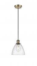 Innovations Lighting 516-1P-AB-GBD-754 - Bristol - 1 Light - 8 inch - Antique Brass - Cord hung - Mini Pendant