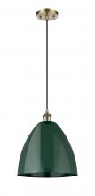 Innovations Lighting 516-1P-AB-MBD-12-GR - Plymouth - 1 Light - 12 inch - Antique Brass - Cord hung - Mini Pendant