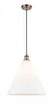 Innovations Lighting 516-1P-AC-GBC-161-LED - Berkshire - 1 Light - 16 inch - Antique Copper - Cord hung - Pendant