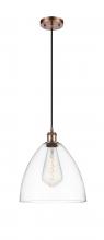 Innovations Lighting 516-1P-AC-GBD-122 - Bristol - 1 Light - 12 inch - Antique Copper - Cord hung - Mini Pendant