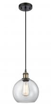 Innovations Lighting 516-1P-BAB-G122-8 - Athens - 1 Light - 8 inch - Black Antique Brass - Cord hung - Mini Pendant