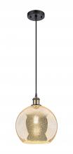 Innovations Lighting 516-1P-BAB-G128-10 - Athens - 1 Light - 10 inch - Black Antique Brass - Cord hung - Mini Pendant