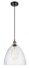 Innovations Lighting 516-1P-BAB-GBD-124 - Bristol - 1 Light - 12 inch - Black Antique Brass - Cord hung - Mini Pendant