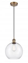 Innovations Lighting 516-1P-BB-G122-10 - Athens - 1 Light - 10 inch - Brushed Brass - Cord hung - Mini Pendant