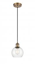 Innovations Lighting 516-1P-BB-G122-6 - Athens - 1 Light - 6 inch - Brushed Brass - Cord hung - Mini Pendant