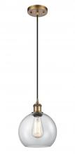 Innovations Lighting 516-1P-BB-G122-8 - Athens - 1 Light - 8 inch - Brushed Brass - Cord hung - Mini Pendant