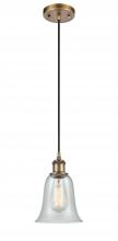 Innovations Lighting 516-1P-BB-G2812 - Hanover - 1 Light - 6 inch - Brushed Brass - Cord hung - Mini Pendant