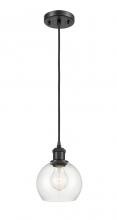 Innovations Lighting 516-1P-BK-G122-6 - Athens - 1 Light - 6 inch - Matte Black - Cord hung - Mini Pendant