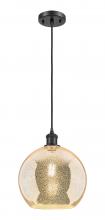 Innovations Lighting 516-1P-BK-G128-10 - Athens - 1 Light - 10 inch - Matte Black - Cord hung - Mini Pendant