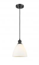 Innovations Lighting 516-1P-BK-GBD-751 - Bristol - 1 Light - 8 inch - Matte Black - Cord hung - Mini Pendant