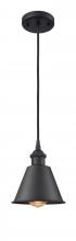 Innovations Lighting 516-1P-BK-M8 - Smithfield - 1 Light - 7 inch - Matte Black - Cord hung - Mini Pendant