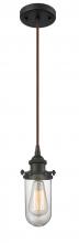 Innovations Lighting 516-1P-OB-232-CL - Kingsbury - 1 Light - 4 inch - Oil Rubbed Bronze - Cord hung - Mini Pendant