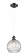 Innovations Lighting 516-1P-OB-G122C-8CL - Athens - 1 Light - 8 inch - Oil Rubbed Bronze - Cord hung - Mini Pendant