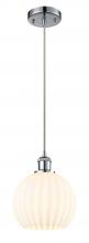 Innovations Lighting 516-1P-PC-G1217-8WV - White Venetian - 1 Light - 8 inch - Polished Chrome - Cord Hung - Mini Pendant