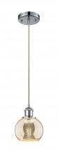 Innovations Lighting 516-1P-PC-G128-6 - Athens - 1 Light - 6 inch - Polished Chrome - Cord hung - Mini Pendant