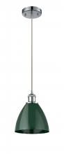 Innovations Lighting 516-1P-PC-MBD-75-GR - Plymouth - 1 Light - 8 inch - Polished Chrome - Cord hung - Mini Pendant