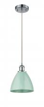 Innovations Lighting 516-1P-PC-MBD-75-SF - Plymouth - 1 Light - 8 inch - Polished Chrome - Cord hung - Mini Pendant