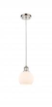 Innovations Lighting 516-1P-PN-G121-6 - Athens - 1 Light - 6 inch - Polished Nickel - Cord hung - Mini Pendant