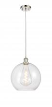 Innovations Lighting 516-1P-PN-G122-12 - Athens - 1 Light - 12 inch - Polished Nickel - Cord hung - Mini Pendant