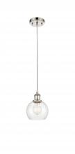 Innovations Lighting 516-1P-PN-G122-6 - Athens - 1 Light - 6 inch - Polished Nickel - Cord hung - Mini Pendant