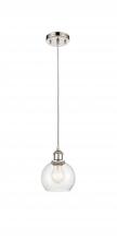 Innovations Lighting 516-1P-PN-G124-6 - Athens - 1 Light - 6 inch - Polished Nickel - Cord hung - Mini Pendant