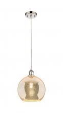 Innovations Lighting 516-1P-PN-G128-10 - Athens - 1 Light - 10 inch - Polished Nickel - Cord hung - Mini Pendant