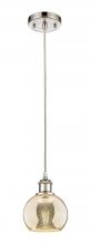 Innovations Lighting 516-1P-PN-G128-6 - Athens - 1 Light - 6 inch - Polished Nickel - Cord hung - Mini Pendant