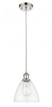 Innovations Lighting 516-1P-PN-GBD-752 - Bristol - 1 Light - 8 inch - Polished Nickel - Cord hung - Mini Pendant