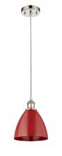 Innovations Lighting 516-1P-PN-MBD-75-RD - Plymouth - 1 Light - 8 inch - Polished Nickel - Cord hung - Mini Pendant