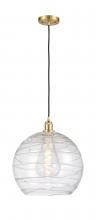 Innovations Lighting 516-1P-SG-G1213-14 - Athens Deco Swirl - 1 Light - 14 inch - Satin Gold - Cord hung - Pendant