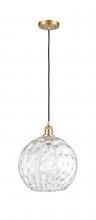 Innovations Lighting 516-1P-SG-G1215-12 - Athens Water Glass - 1 Light - 12 inch - Satin Gold - Cord hung - Mini Pendant