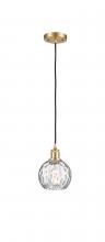 Innovations Lighting 516-1P-SG-G1215-6 - Athens Water Glass - 1 Light - 6 inch - Satin Gold - Cord hung - Mini Pendant