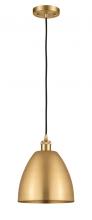 Innovations Lighting 516-1P-SG-MBD-9-SG - Bristol - 1 Light - 9 inch - Satin Gold - Cord hung - Mini Pendant