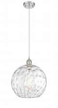 Innovations Lighting 516-1P-SN-G1215-12 - Athens Water Glass - 1 Light - 12 inch - Brushed Satin Nickel - Cord hung - Mini Pendant