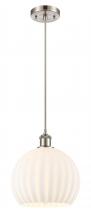 Innovations Lighting 516-1P-SN-G1217-10WV - White Venetian - 1 Light - 10 inch - Brushed Satin Nickel - Cord Hung - Mini Pendant