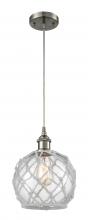 Innovations Lighting 516-1P-SN-G122-8RW - Farmhouse Rope - 1 Light - 8 inch - Brushed Satin Nickel - Cord hung - Mini Pendant